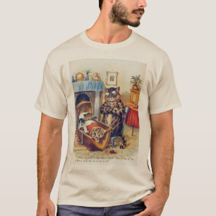 Dozing Cat en Baby Cat, Louis Wain T-shirt