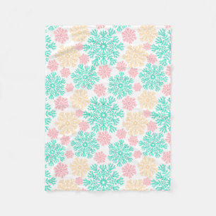 Dozy Winter Wonderland Sneeuwvlokken Patroon Fleece Deken