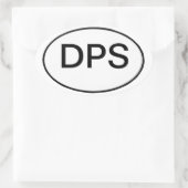 DPS: internationaal motorvoertuig reg. Ovale Sticker (Tas)