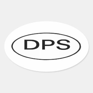 DPS: internationale motorvoertuigenregistratie. Ovale Sticker