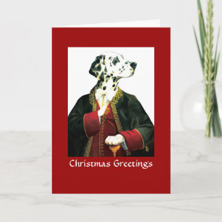 DR004 Dalmation, de Groeten van Kerstmis Feestdagen Kaart