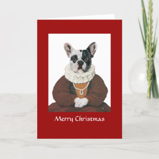 DR030 Franse Buldog, Vrolijke Kerstmis Feestdagen Kaart