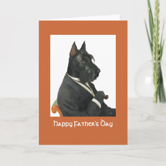 DR094 Schots Terrier, Gelukkig Vaderdag Kaart