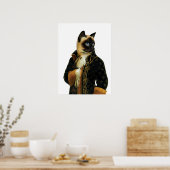 DR.041 Poster de chat de Siamese (Cuisine)