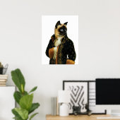 DR.041 Poster de chat de Siamese (Bureau à domicile)