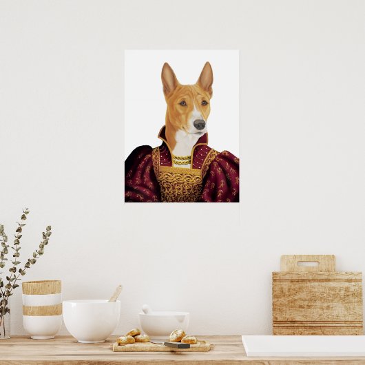 DR.208 Affiche de Basenji (Cuisine)