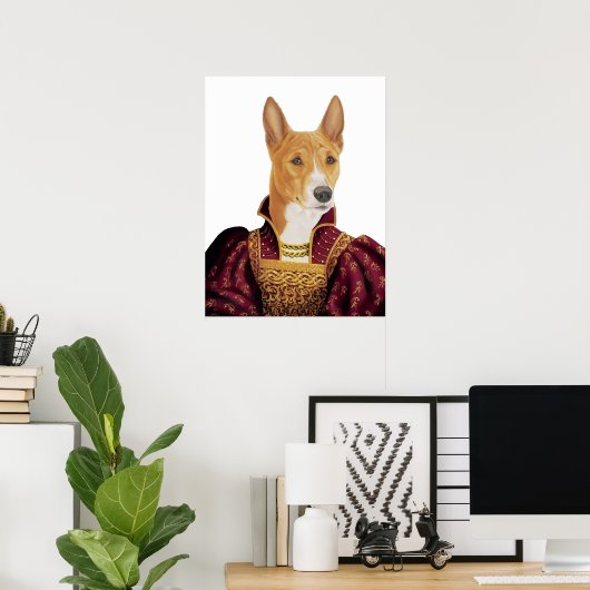 DR.208 Affiche de Basenji (Bureau à domicile)