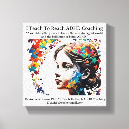Dr. Anders Osborne Ph.D. - ADHD Coaching Canvas Afdruk (Voorkant)