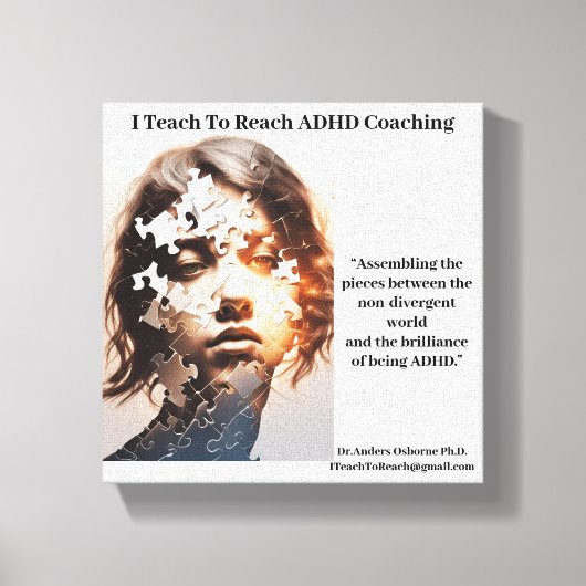 Dr. Anders Osborne Ph.D. ADHD-Poster Canvas Afdruk (Voorkant)