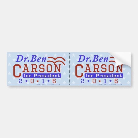 Dr. Ben Carson President 2016 VerkiezingsRepublike Bumpersticker (Voorkant)