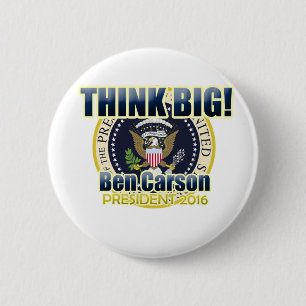 Dr. Ben Carson voor President Ronde Button 5,7 Cm