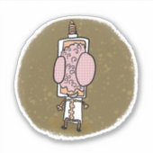 Dr. Brain Comic Book Style Sticker (Voorkant)