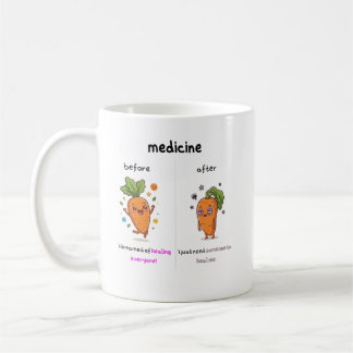 ​Dr. Carrot Before & After Med Funny Medical mug Koffiemok