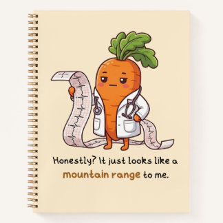  ​Dr. Carrot ECG Funny Medical spiral Notebook  Notitieboek