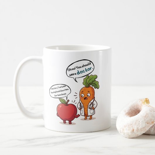 Dr. Carrot with His First Patient  Koffiemok (Met donut)