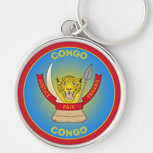DR Congo Erfgoed Embleem Sleutelhanger (Voorkant)