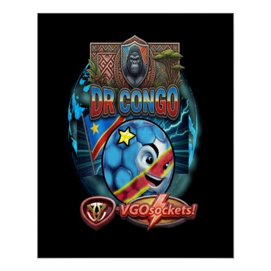DR Congo-GBall Perfect Poster (Voorkant)