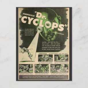 Dr. Cyclops Movie Poster Briefkaart
