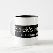 dr_dick dub shack tweekleurige koffiemok (Voorkant links)