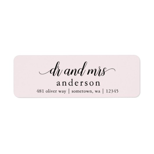 Dr en Mrs Glyph Retouradreslabels Etiket (Voorkant)