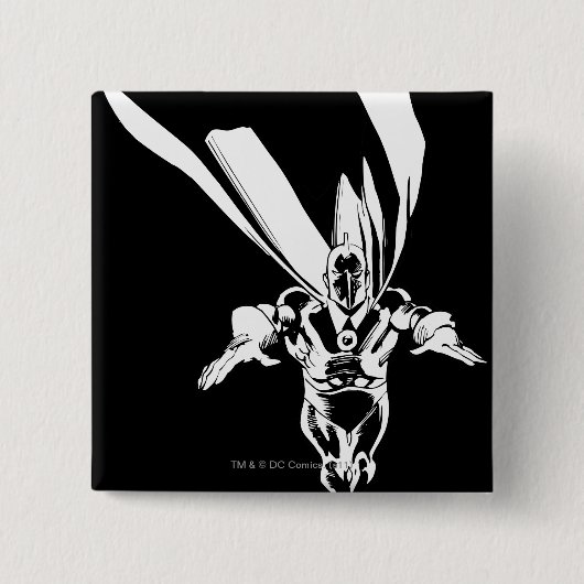 dr. Fate Flying Outline Vierkante Button 5,1 Cm (Voorkant)