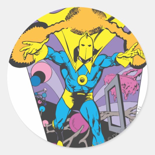 Dr. Fate Manipulates Magic Ronde Sticker (Voorkant)