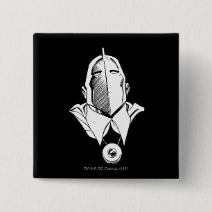 Dr. Fate-maskerandomtrekking Vierkante Button 5,1 Cm