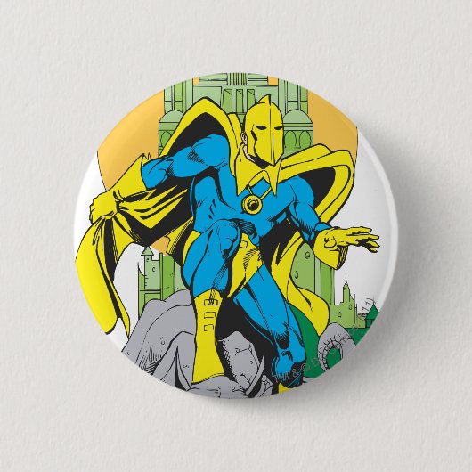 Dr. Fate & Onzichtbare Tower Ronde Button 5,7 Cm (Voorkant)