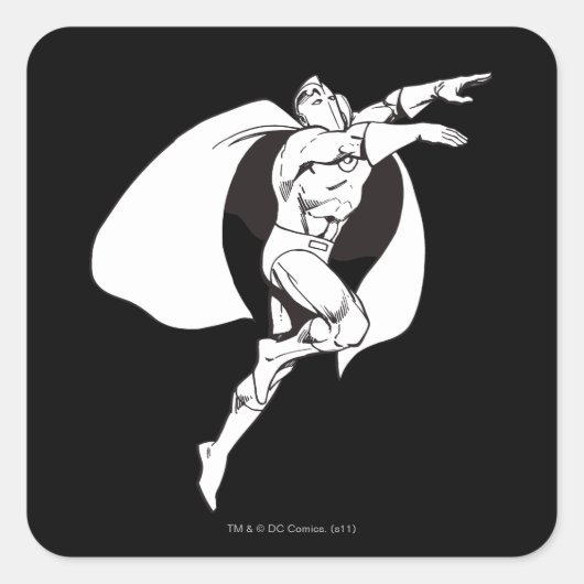 Dr. Fate Soaring Outline Vierkante Sticker (Voorkant)