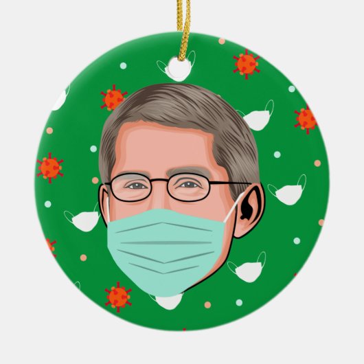 Dr. Fauci Keramisch Ornament (Voorkant)