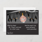 Dr. Fauci Retraité à une carte postale de la Grott (Devant / Derrière)