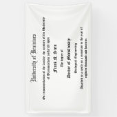 Dr Frank N. Stein's diploma banner (Verticaal)