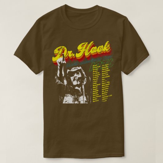 Dr. Hook Noord-Amerikaanse Tour T-shirt (Design voorkant)