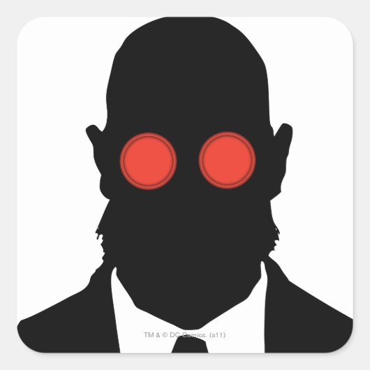 Dr. Hugo Strange Silo Vierkante Sticker (Voorkant)