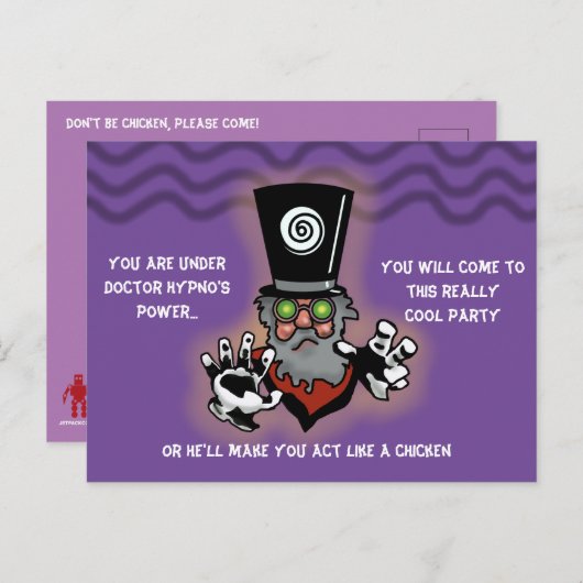 DR HYPNO INVITATION DU PARTI par Jetpackcorps (Devant / Derrière)