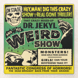 dr. Jekyl Spook Show Glazen Onderzetter