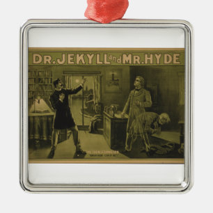 Dr. Jekyll en de heer Hyde Theatrical Poster 1880 Metalen Ornament