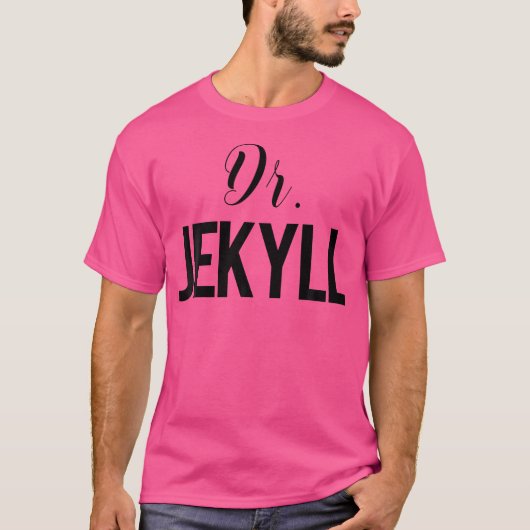 Dr. Jekyll en Mr. Hyde paar Halloween kostuum T-shirt (Voorkant)