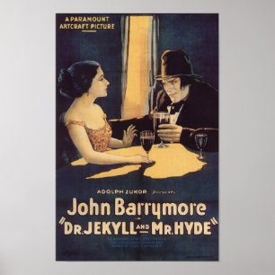 Dr Jekyll et M. Hyde Poster de film Vintage