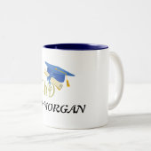 Dr. (Jouw naam) PhD Afstuderen Tweekleurige Koffiemok (Voorkant rechts)