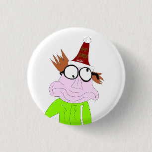 Dr. LeBrick Bah Humbug kerstmis Ronde Button 3,2 Cm