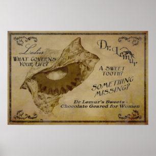 Dr. Lemur's chocolade Poster