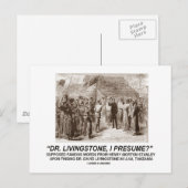 "Dr Livingstone, ik neem aan" Briefkaart (Voorkant / Achterkant)