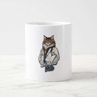 Dr. Meow MD - Grappige Kat Dokter Jumbo Koffiemok Extra Grote Beker