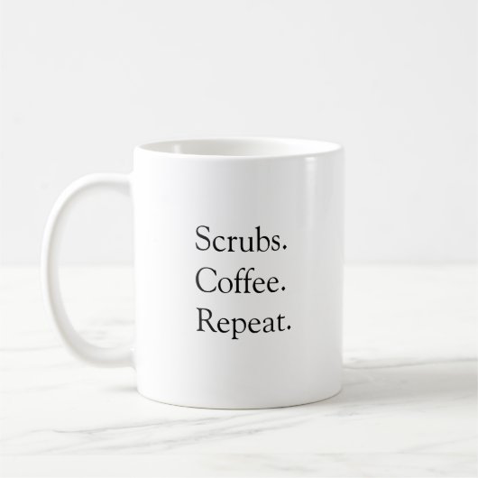 Dr Mug Scrubs Coffee Repeat (Gauche)
