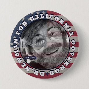 Dr. Newman voor CA Gouverneur Button