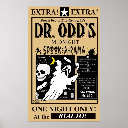 Dr., Odd's Spook-A-Rama Poster (Devant)