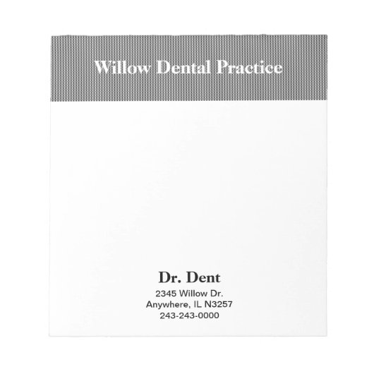 Dr ou Bloc-notes pour les professionnels dentistes (Devant)