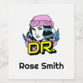 Dr. PhD Doctor Afstuderen Gift Wijn Etiket (Enkel label)