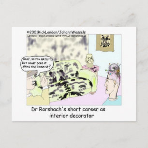 Dr Roarscach Interieurontwerper Grappige T-shirts  Briefkaart
